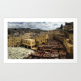 Leather Tanneries in Fez Art Print
