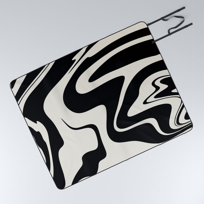 Retro Liquid Swirl Glam #2 #retro #decor #art #society6 Picnic Blanket