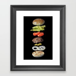Burger parts Framed Art Print