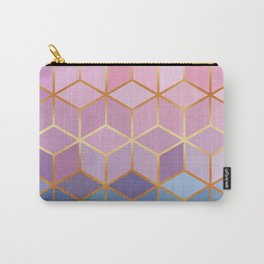 Gold Geometry V Carry-All Pouch