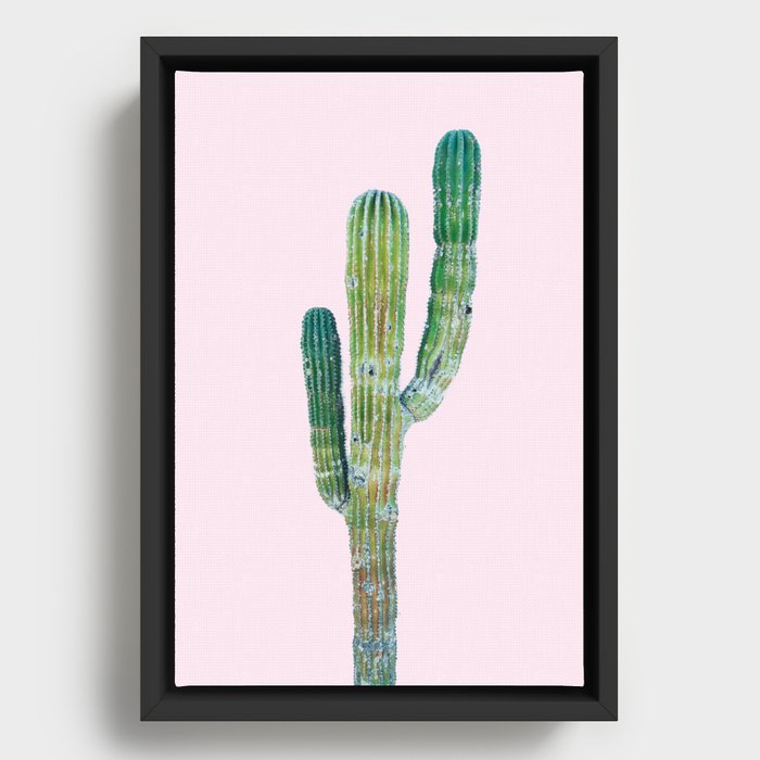 Pop Art Cactus Framed Canvas