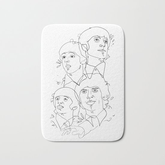 line drawing 001 Bath Mat