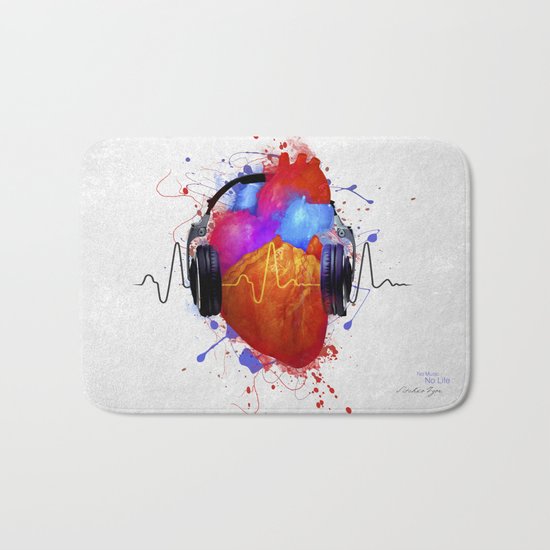 No Music - No Life Bath Mat