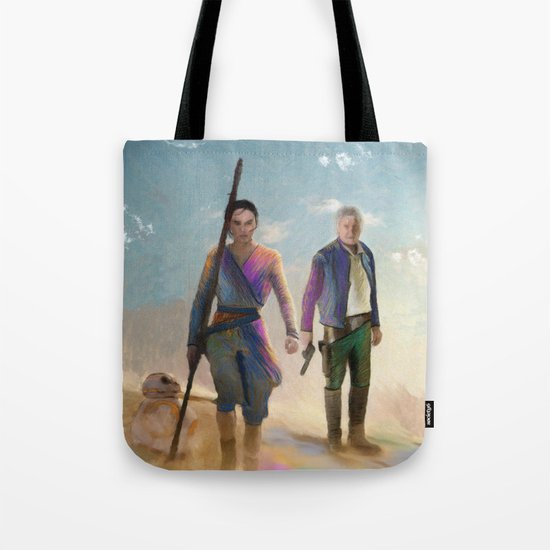 Rey and BB8 Tote Bag