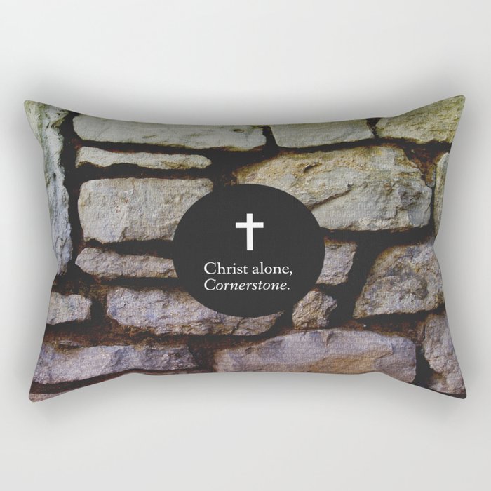 Christ Alone; Cornerstone Rectangular Pillow