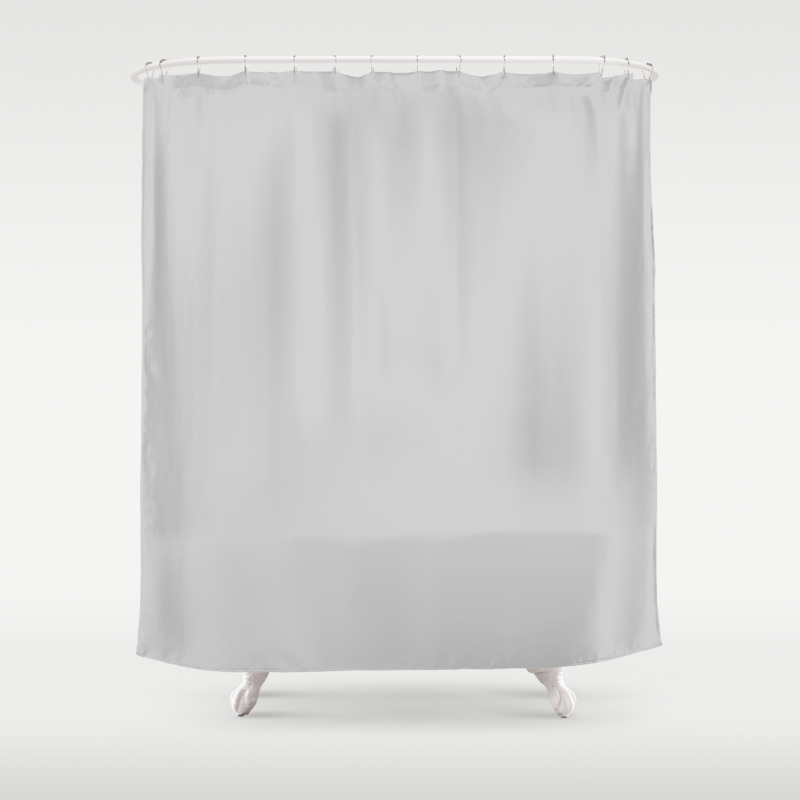 American Silver Solid Grey Shower Curtain By Makeitcolorful