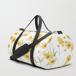 Yellow Cosmos Flowers Duffle Bag