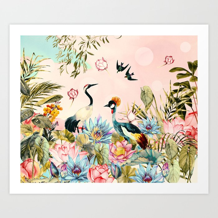 Landscapes of birds in paradise 2 Art Print