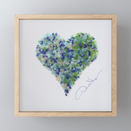 LOVE RAIN Sea Glass Heart Multicolored Valentines Day Gift - Donald Verger Valentine's Art Framed Mini Art Print
