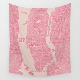 New York map Wall Tapestry