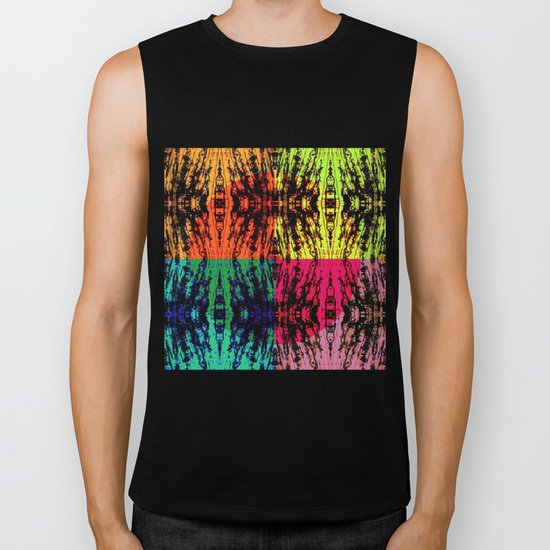4 different squares Biker Tank