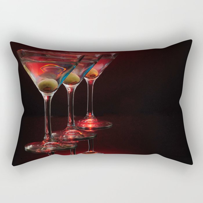 Red hot martinis. Rectangular Pillow
