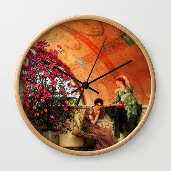 Sir Lawrence Alma-Tadema "Unconscious Rivals" Wall Clock