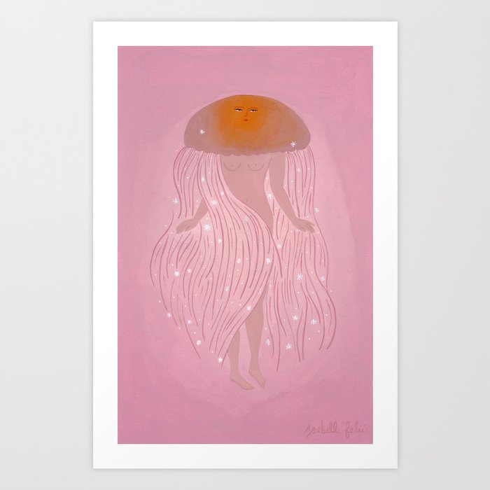 The Jellyfish Woman Art Print