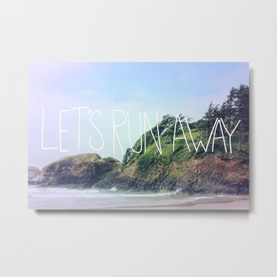 Let's Run Away: Cannon Beach, Oregon Metal Print