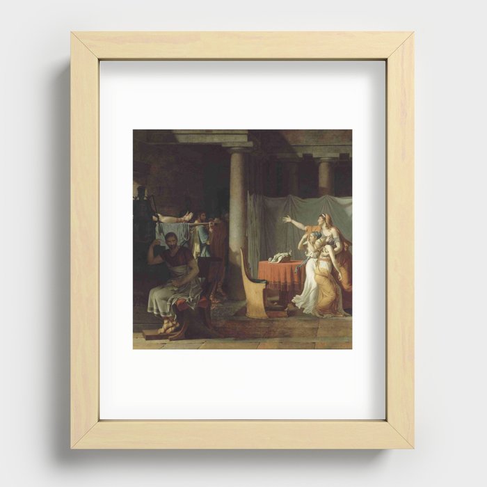 David, The Lictors Bring to Brutus the Bodies of His Sons Recessed Framed Print