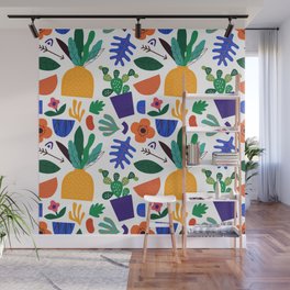 Abstract tropical nature plant seamless pattern Wall Mural