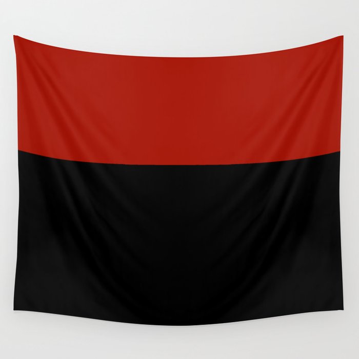 Black Red Color Block Wall Tapestry