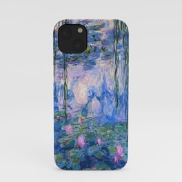 Water Lilies Monet iPhone Case | Landscape, Oil, Monetframedart, Flowers, Painting, Lake, Curated, Blue, Nature, Claudemonet 