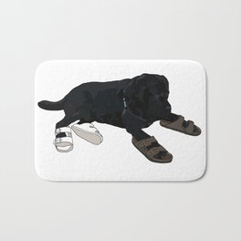Sandal Basco Bath Mat | Cute, Drawing, Lab, Digital, Sandals, Labradorretriever, Dog, Labrador, Blacklab, Puppy 