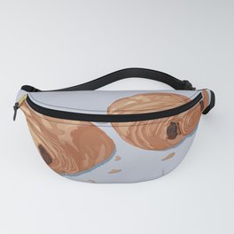 Deux pains au chocolat blue Fanny Pack | Baked Goods, Drawing, Croissant, Bread, Modern, Food, French, Restaurant, Pastry, Pastries 