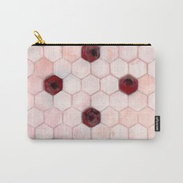 Pink Paris Bistro Tiles Carry-All Pouch