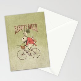 Rabbits Biker Club Stationery Card
