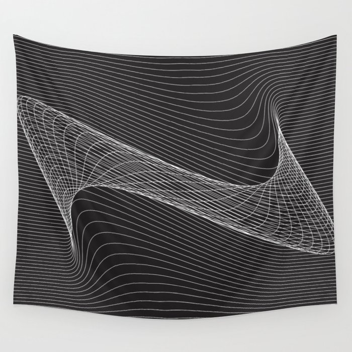 Line Waves DIGITAL TWIST Wall Tapestry