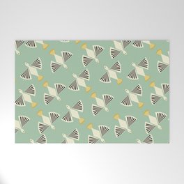  Flock of Birds flying mid century retro Welcome Mat