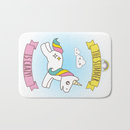 The Summer is Crazy - Unicorn Bath Mat