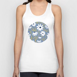 Harper Floral Prints, Blue and Yellow Unisex Tank Top