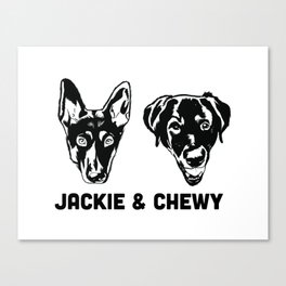 Jackie & Chewy Canvas Print