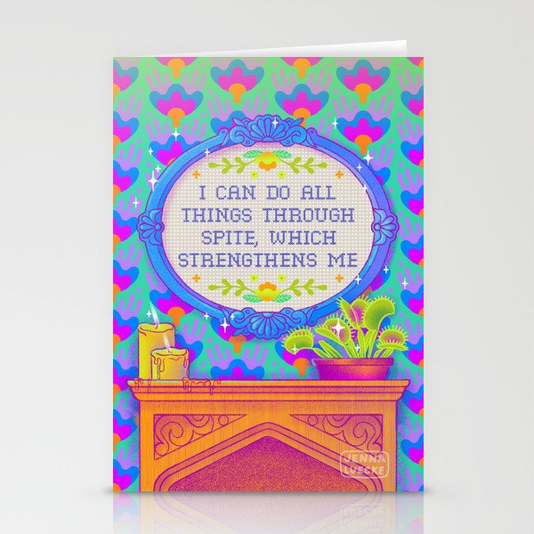 I Can Do All Things Through Spite Stationery Cards