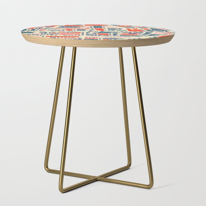 paris map blue Side Table