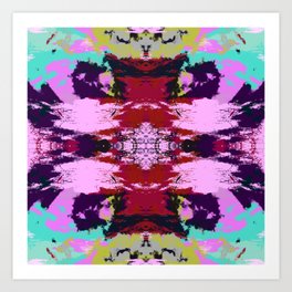 Hisanomo - Abstract Colorful Batik Boheme Ink Blot Mandala Art Art Print