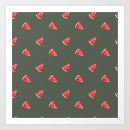 Trendy Summer Pattern with Melones Art Print