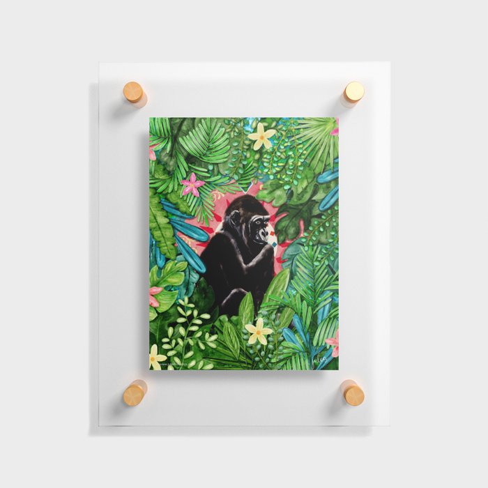 Gorilla in the Jungle Floating Acrylic Print