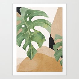 Abstract Art Tropical Leaves 3 Art Print