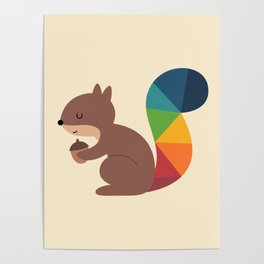 Rainbow Squirrel Poster