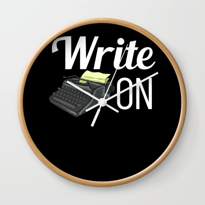 Typewriter Book Author Writer Beginner Quotes	 Wall Clock