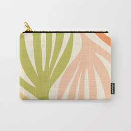 Maldives Abstract Botanical Pattern in Retro Light Green Blush Orange Yellow Cream Carry-All Pouch