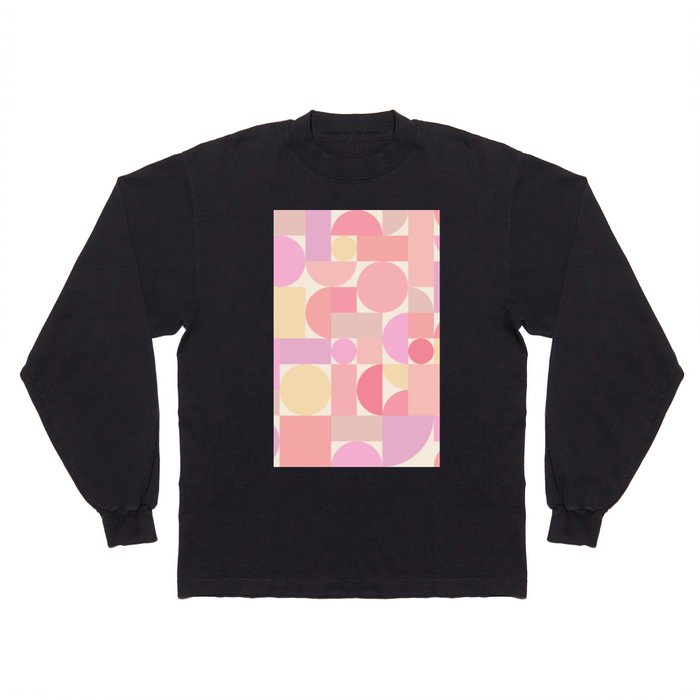 Retro Geometric Abstract Art Tropical 1 Long Sleeve T Shirt