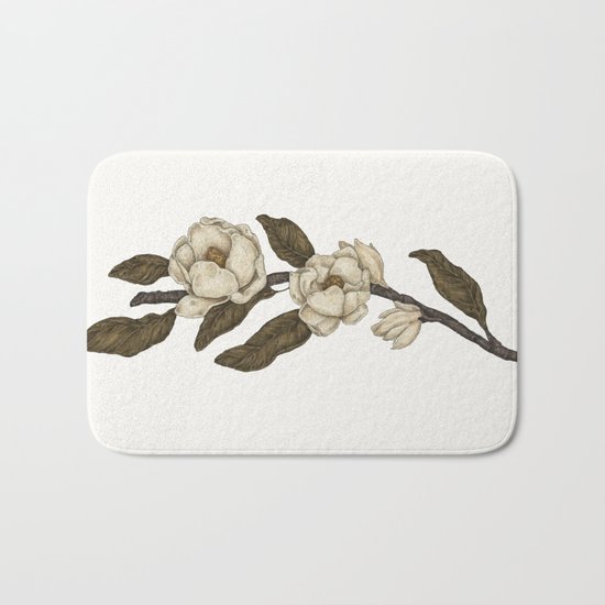 Magnolias Branch Bath Mat