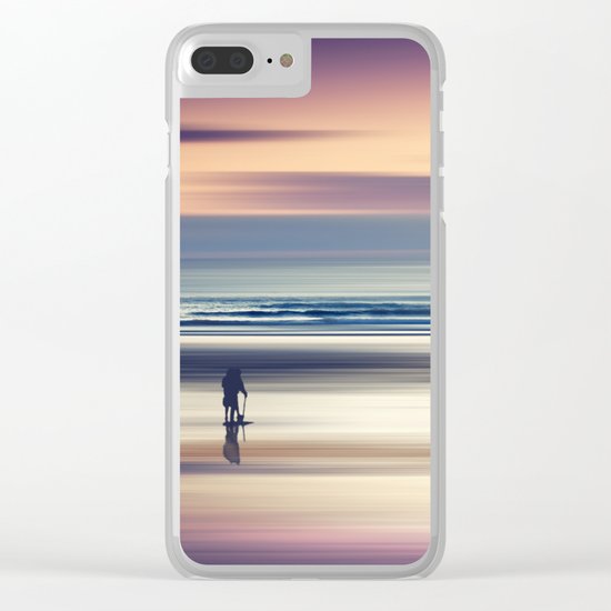 Sharing the Magic - abstract seascape at sunset Clear iPhone Case