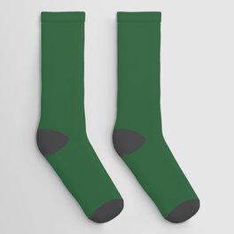 Dark Green Solid Color Pantone Formal Garden 19-6350 TCX Shades of Green Hues Socks