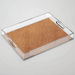 Modern Brown Gold Leather Collection Acrylic Tray