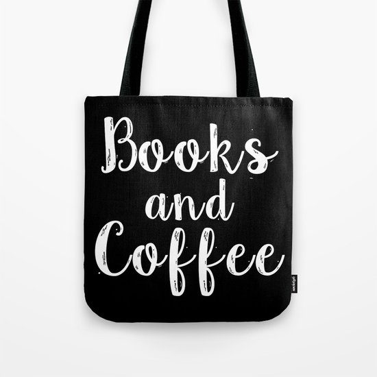 Books and Coffee - Inverted Tote Bag