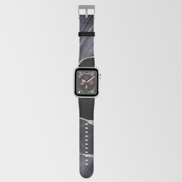 Black & Silver Glitter Agate Texture 03 Apple Watch Band