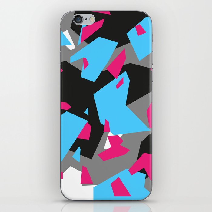 Light blue\Black\Grey\Pink Geometric camo iPhone Skin