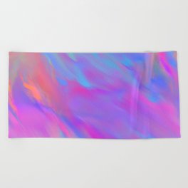Neon Flow Nebula #2 Beach Towel